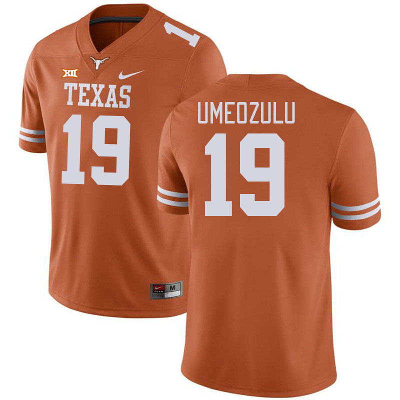 Men #19 Zina Umeozulu Texas Longhorns College Football Jerseys Stitched-Orange